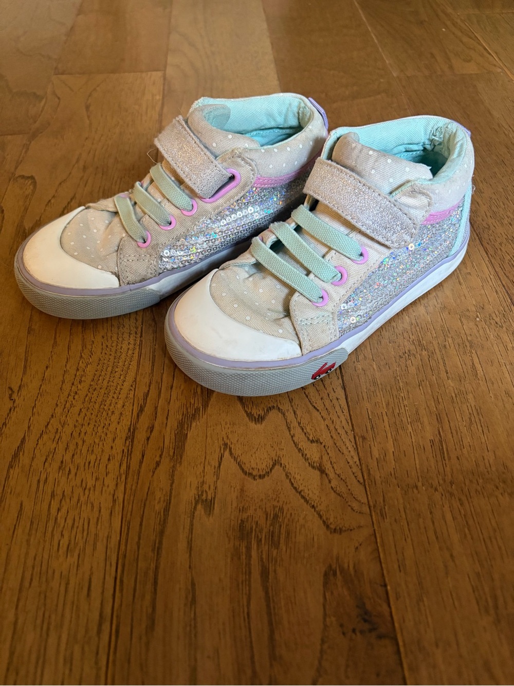Girls Glitter Sequin Sneakers - Size 11